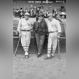 4x6 Babe Ruth & Jack Bentley in Giants uniforms 1923 Photo Print